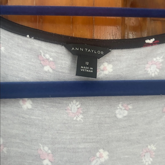 Ann Taylor Petite Floral Wrap Dress in Black - Picture 4 of 8